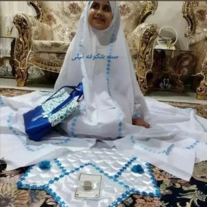 چادر جشن تکلیف ست شکوفه نیلی